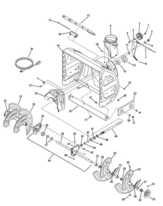 Auger And Housing Diagram and Parts List for 2X728TDE (31AH74TT710-31AH74TT756)(2013) Cub Cadet Snow Blower